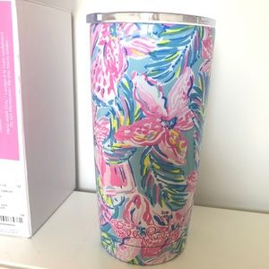 Lilly Pulitzer GWP Travel Tumbler in Blue Ibiza🌴